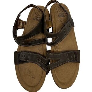 Khombu K-Comfort Womens Brown Adjustable Strap Sport Sandals Size 10M‎ Casual